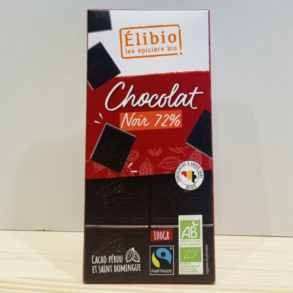 Chocolat noir 72% - BIO - 100g