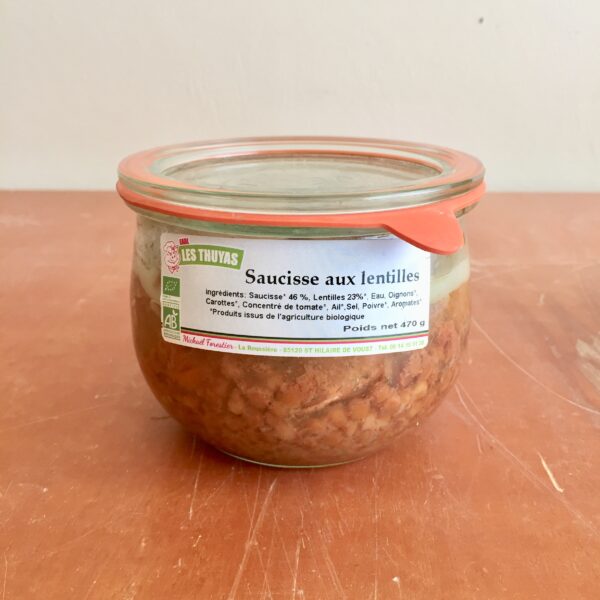 Saucisse aux lentilles - 470g