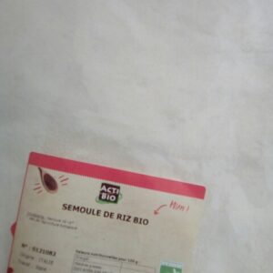 SEMOULE DE RIZ BIO - 500G